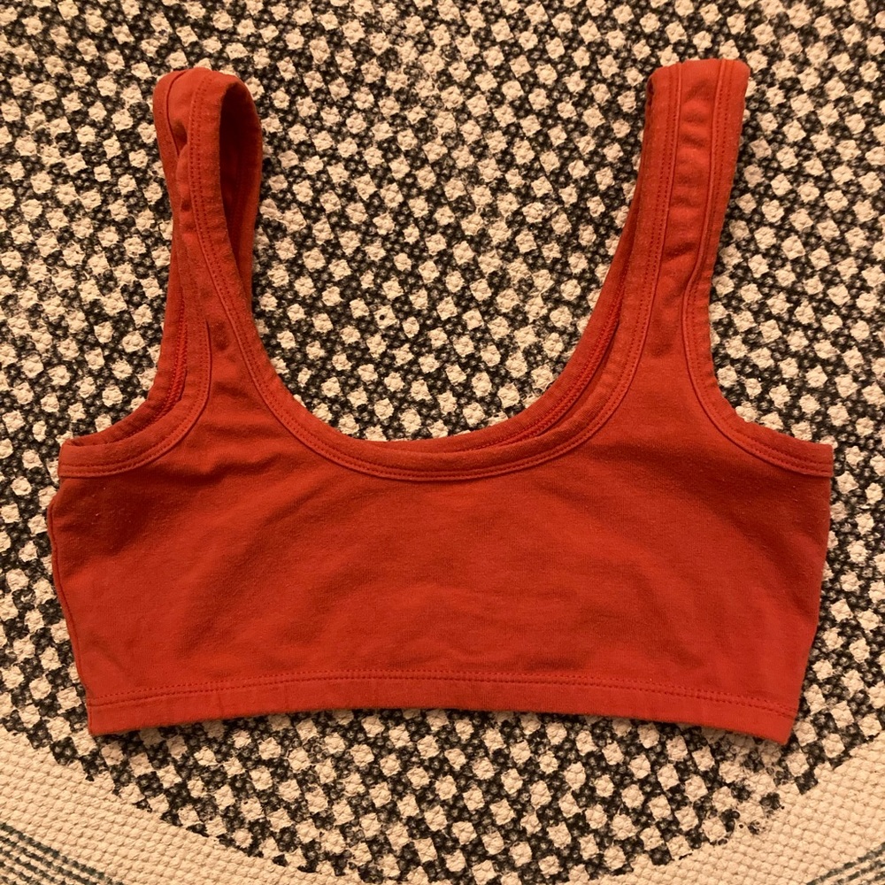 ARQ Wide Strap Bra, Cadmium, size M